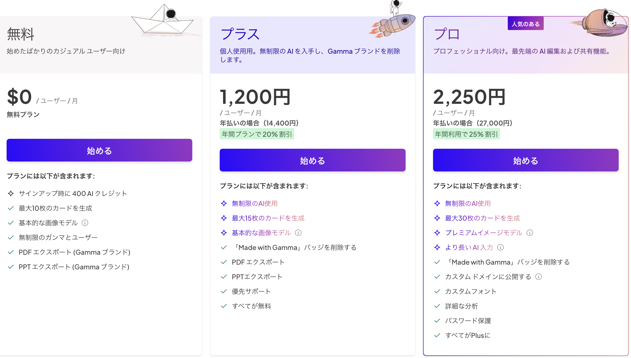 料金表