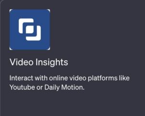 ChatGPTプラグイン『Video Insights』のアイコン