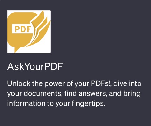 ChatGPTがPDFを読み込めるように！プラグイン『Ask Your PDF』の使い方