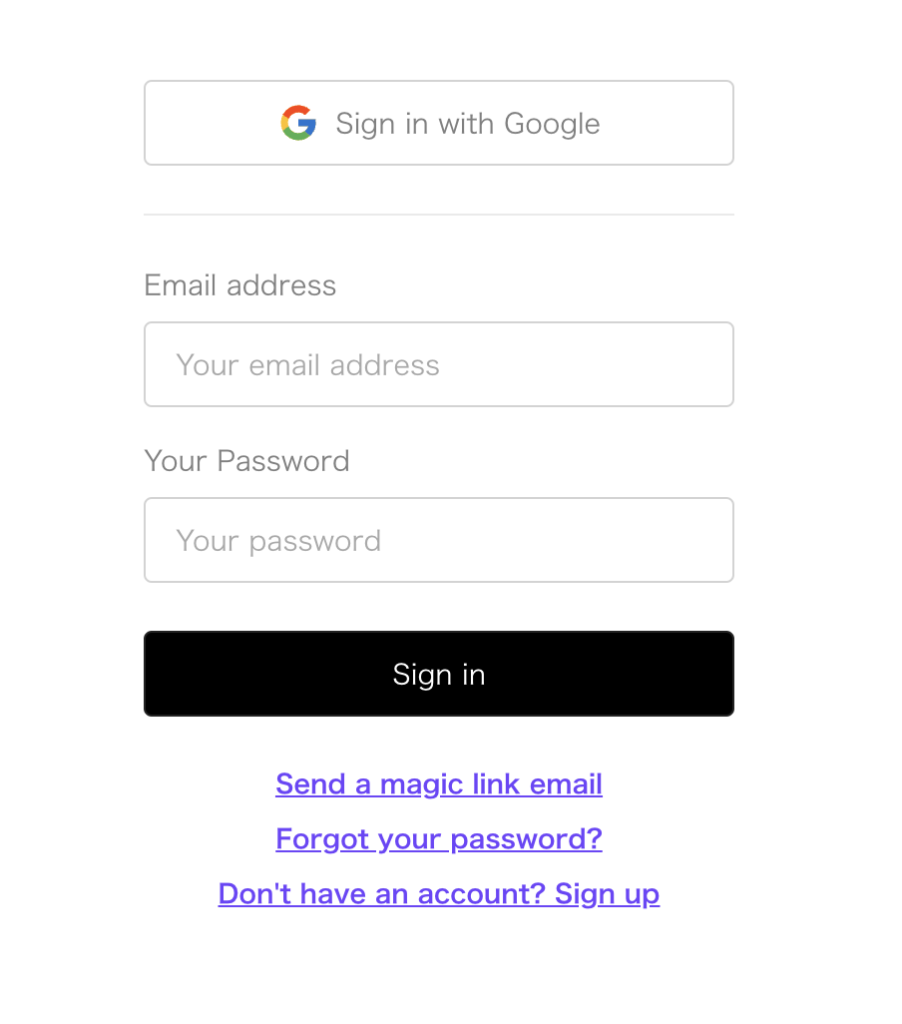 『ChatBase』のアカウント作成画面