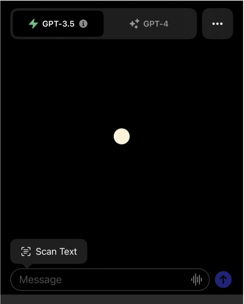 ChatGPTのアプリ版のチャット画面