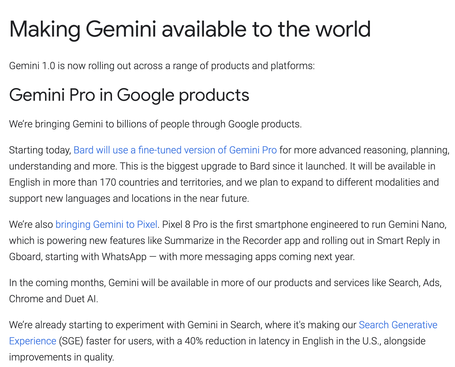 Googleのサイトから出たGeminiの紹介記事