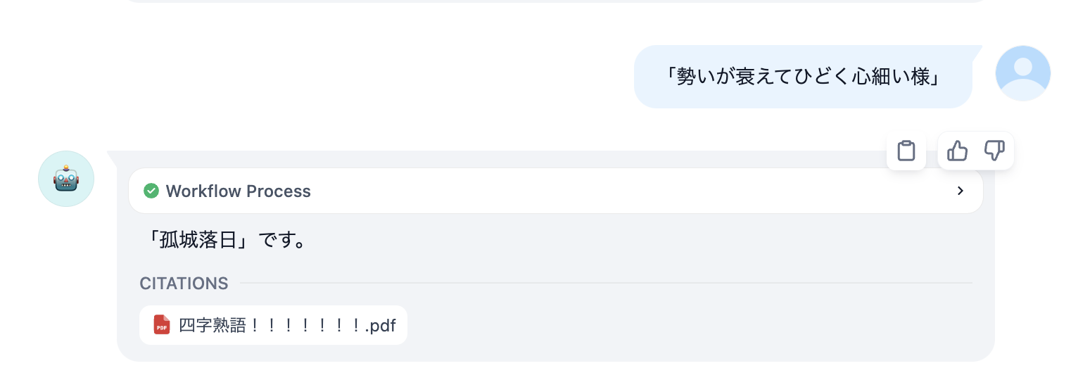 四字熟語の意味から四字熟語を特定できる