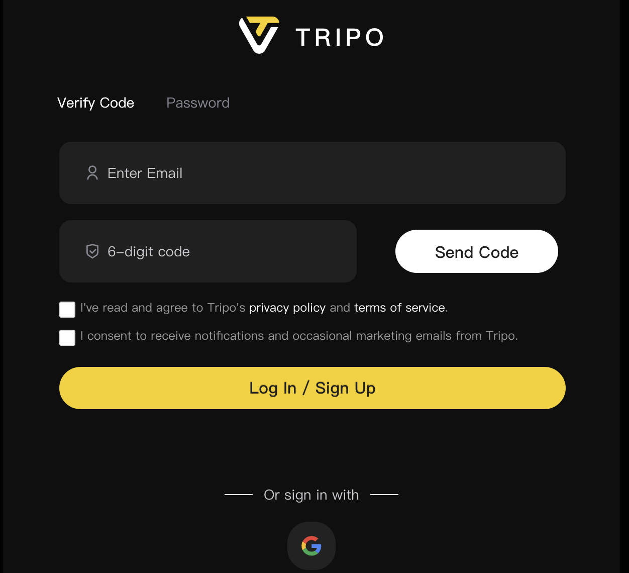 アカウント作成画面